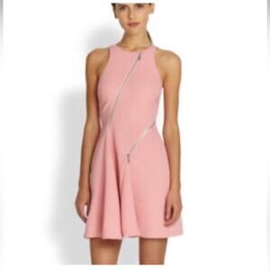 Rebecca Minkoff Glamrock  a line pink zipper dress, size 0